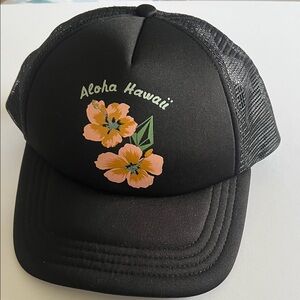 Volcom Black Mesh Aloha Hawaii Trucker Hat